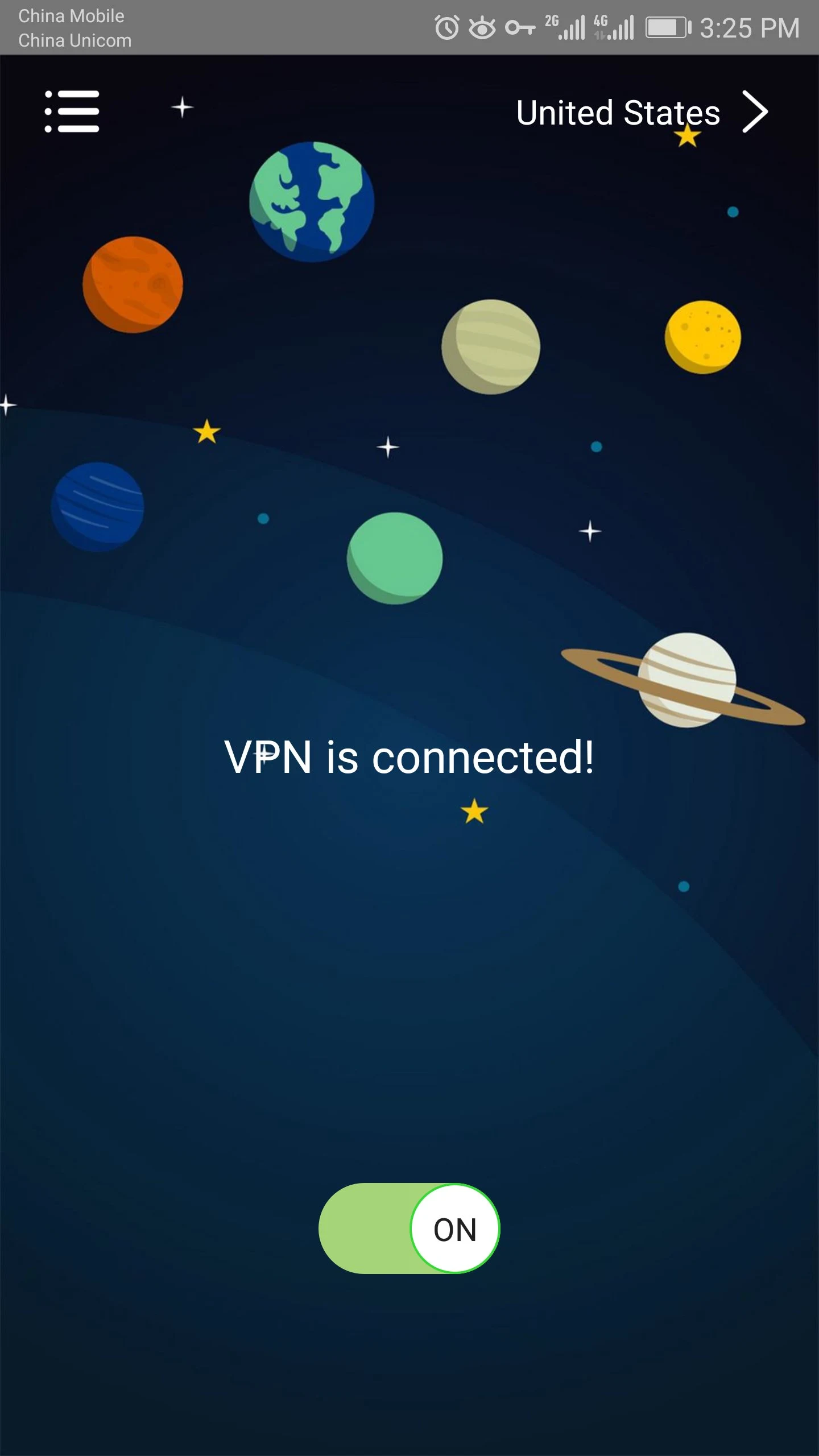 ACT VPN screenshot